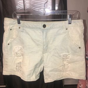 Light White Jean Shorts